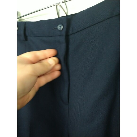 Pendleton Woman 12 Navy Blue Trouser Pants Lined 100 Virgin Wool USA Formal Prof - Picture 6 of 11